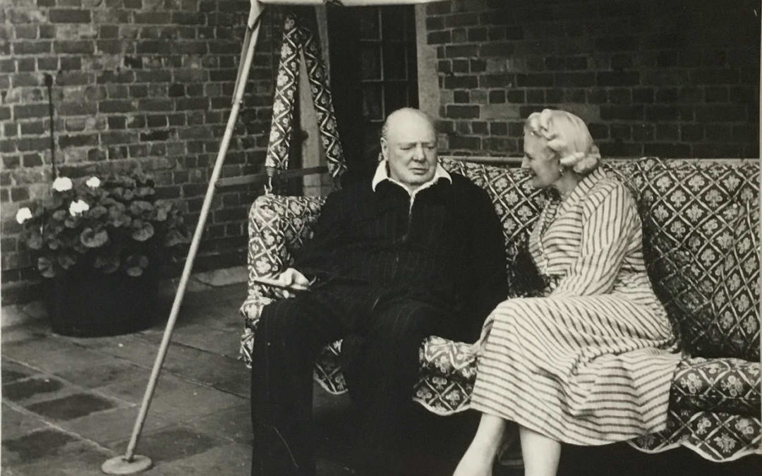 Press Photograph by Vivienne – Winston Churchill & Clementine at Chartwell