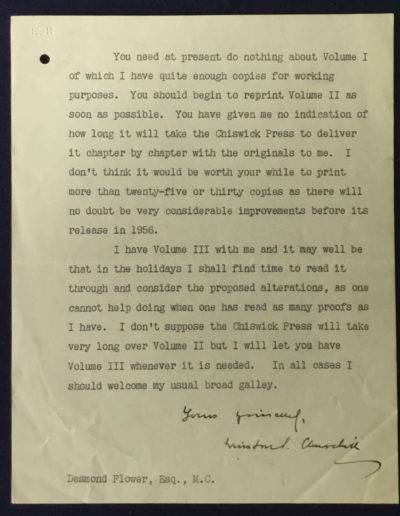 Churchill Letter to Desmond Flower p2