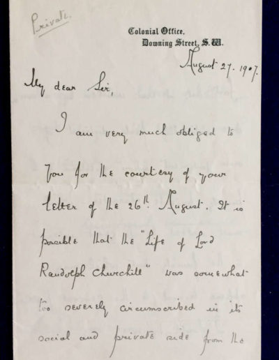 Churchill Letter to A. W. MacKenzie p1