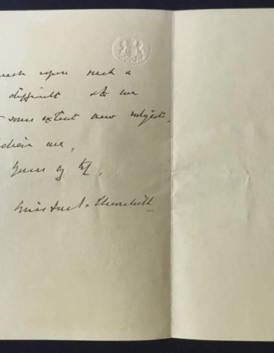 Churchill Letter to Phillip Morrell p2