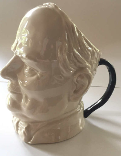 Churchill Loving Cup White Glaze, Double Handles, Peggy Davies