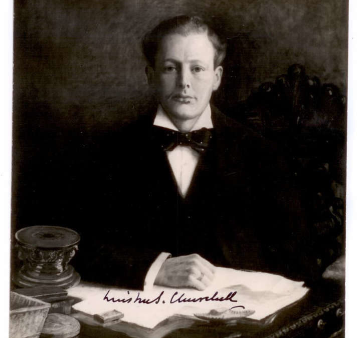 Signed Photograph of Winston Churchill ~1900