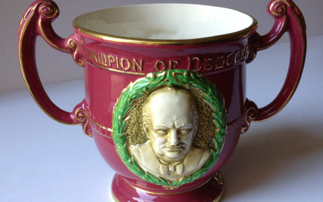 Churchill & Roosevelt: Crimson / Gold Loving Cup