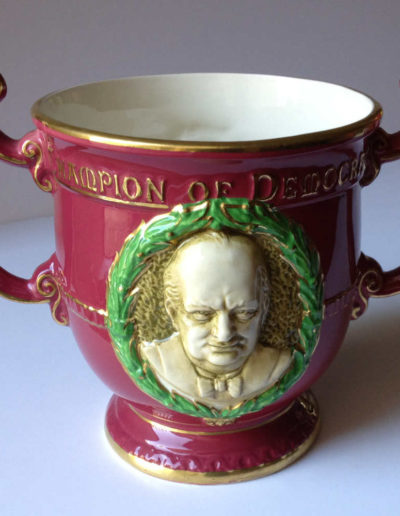 Winston Churchill featured on this superb Loving Cup by Burgess & Leigh, 1941