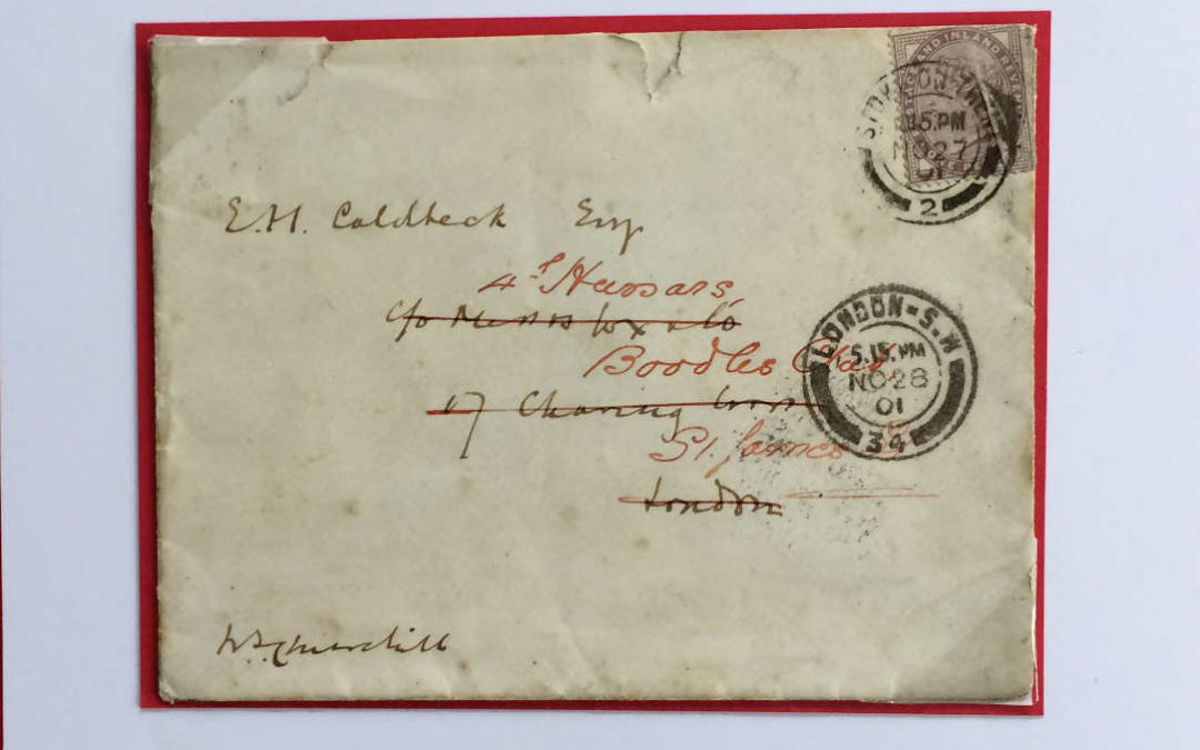 Churchill’s Signature on Envelope. 1901