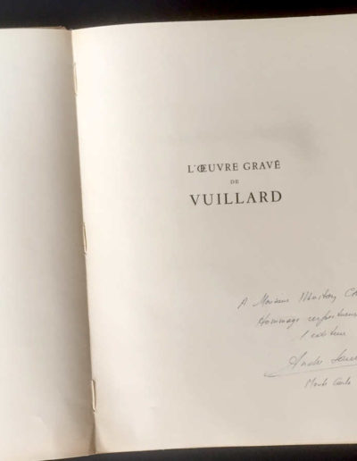 Inscription to Winston Churchill in French by the Publisher, Andre Sauret