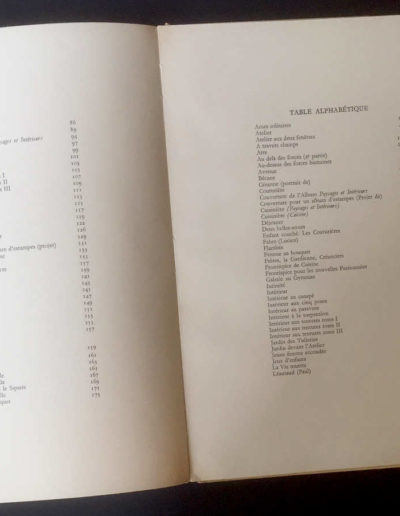 L'Oeuvre Grave de Vuillard - Index