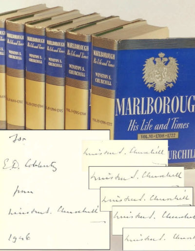 Marlborough 6Vol Set. Each Vol signed by Winston Churchill