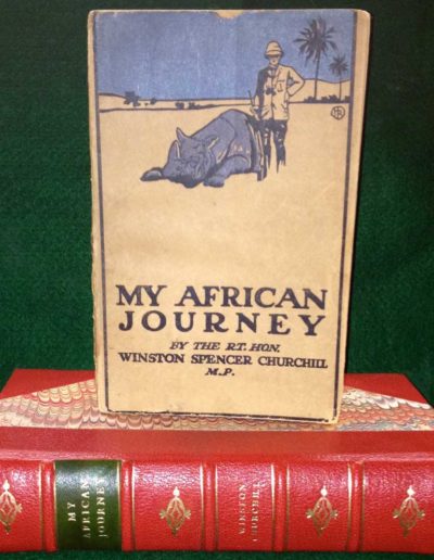 My African Journey with full red morocco clamshell book-like box