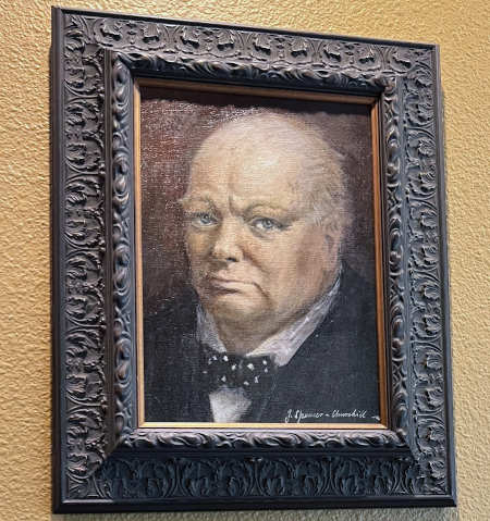 Original Oil Painting of Winston Churchill