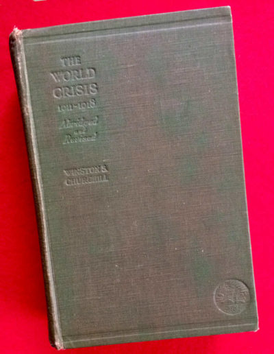 Front board of the Churchill book: World Crisis 1911-1918