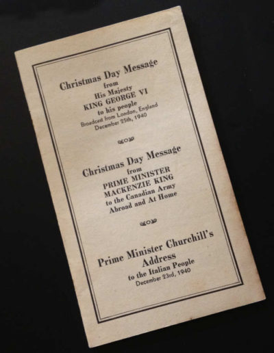Small (6″x3.50) pamphlet - Churchill's Speech: Address to the Italian People