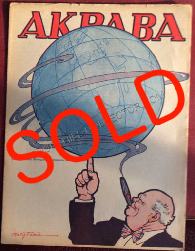 SOLD: Akbaba Turkish Periodical featuring Winston Churchill on its front cover cover