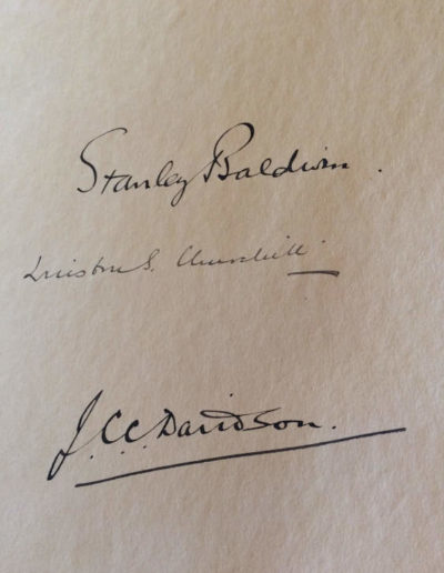 British Gazette: Churchill Baldwin Davisdon Signatures