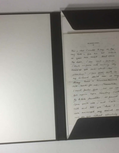 Hand Written Letter by Churchill in Custom-made Protective Case