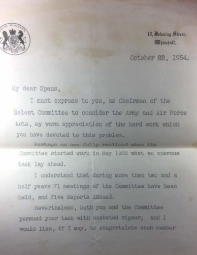 Winston Churchill Letter to Spens p1