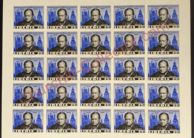 Churchill Philately: Liberia, sheet of 25c Airmail stamps