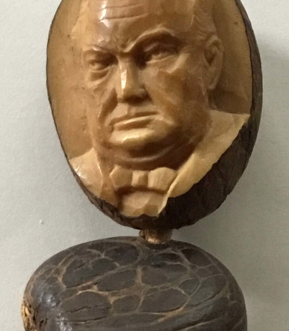 Churchill Carving in a Tagua Nut