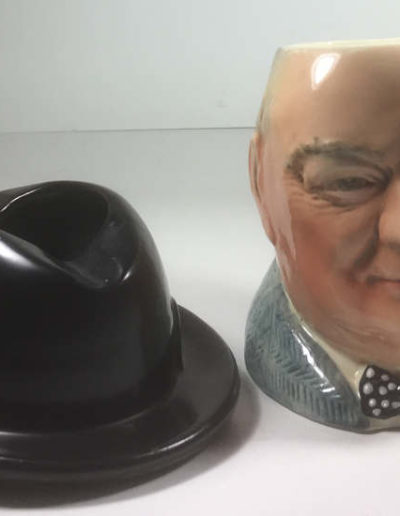 Churchill Tobacco Jar with hat (ashtray) removed