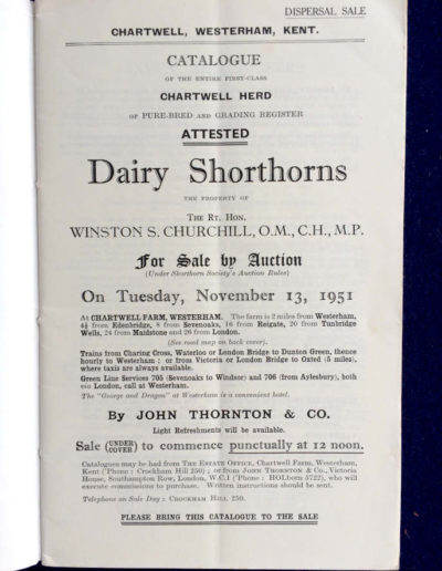 Dispersal Sale Catalogue - Chartwell Herd of Dairy Shorthorns