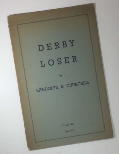 Derby Loser by Randolph Churchill