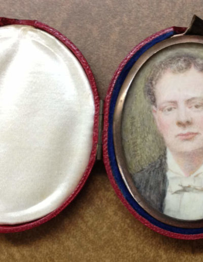 Early Miniature Portrait of a Young Winston Churchill