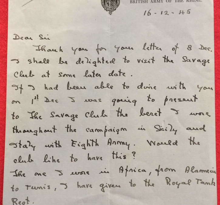 Field Marshal Montgomery Letter