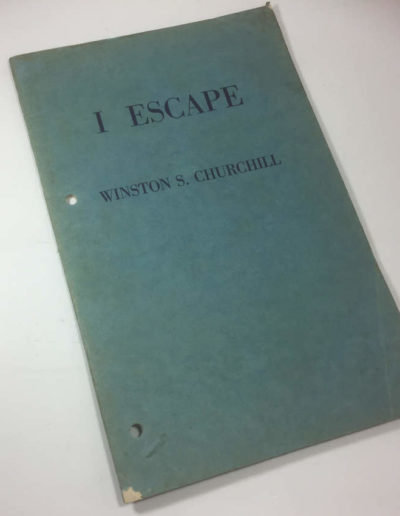 I escape: Churchill pamphlet