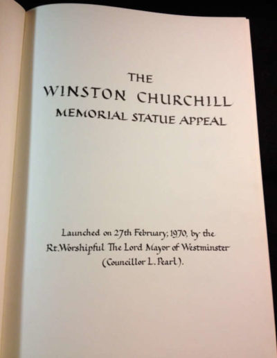 Winston Churchill Memorial Statue Appeal - Title Page