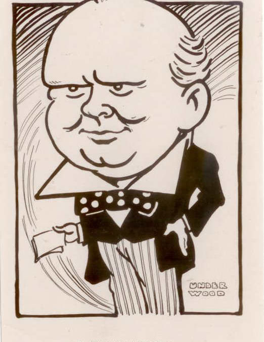 Churchill Postcard: Caricature, Mr Winston Churchill
