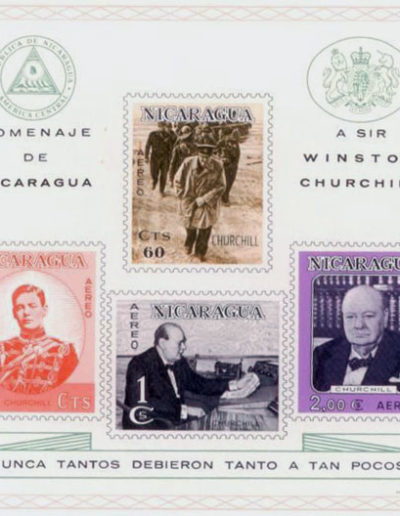 C591 / 4.35 / S/S 60c-2Cor: Churchill on Stamps