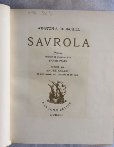 Churchill’s Book: Savrola, Monaco, A la Voile Latine