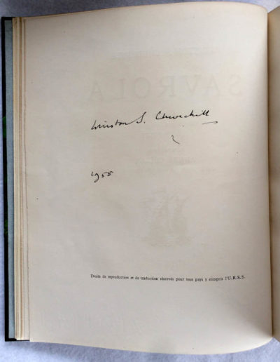 Savrola signed by Churchill – Churchill’s Signature