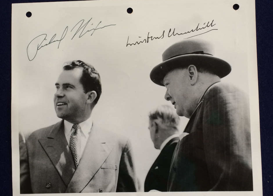 Churchill, Nixon Signed Photograph