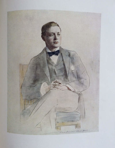 Sketch of Winston Churchill #69 facing page 150 by Mortimer Menpes