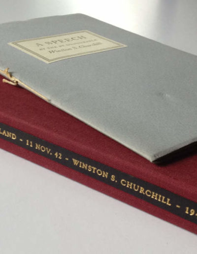 Winston Churchill 1942 Speech + Protective Box