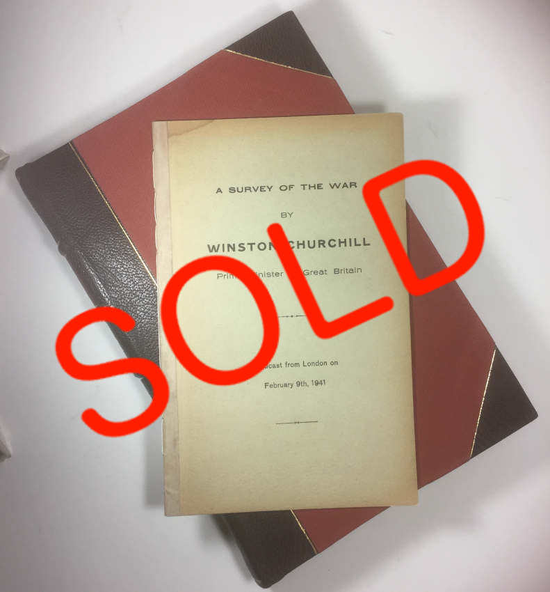 Survey of the War Pamphlet: SOLD Churchill Speech 1941- Survey of the War