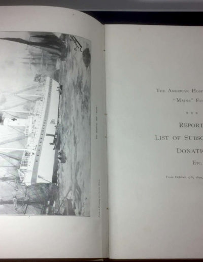 Title Page: Protective Report of the American Hospital Ship MAINE