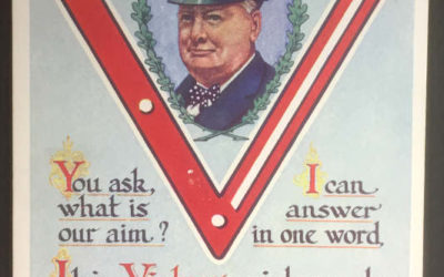 Churchill Wartime Postcard: V for Victory