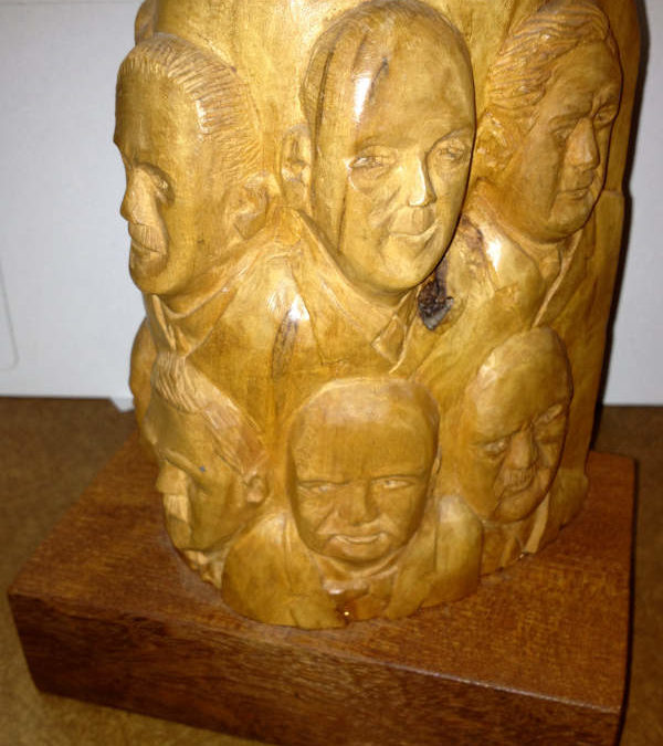 Wood Carving: Churchill + 7 Prime Ministers’ Portraits