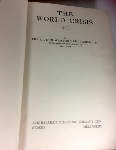 World Crisis Aust 1st Edn: Title Page