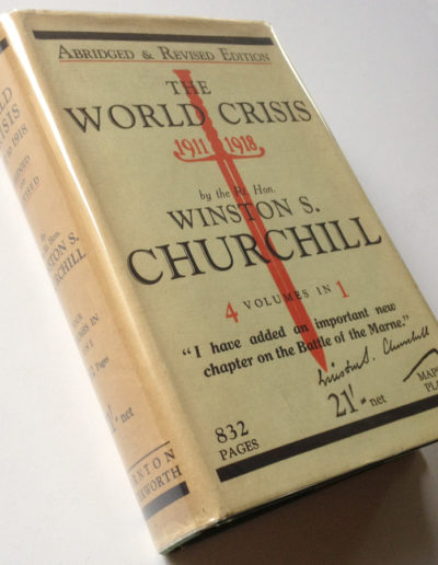 The World Crisis by Winston Churchill. First British Abridged Edition