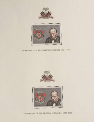 Souvenir Sheet: Unsevered pair of Haiti Perf Stamps