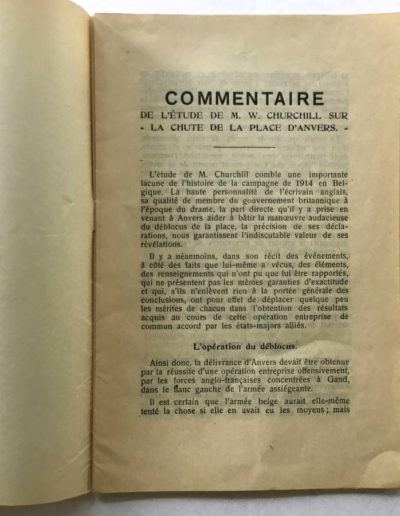 Churchill Pamphlet p1: Anvers, Histoire Du Siege Et De La Chute De La Place