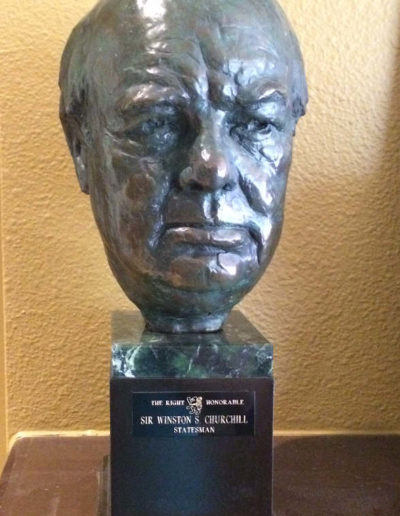 Bronze Bust of Winston Churchill by Lawrence Ludtke