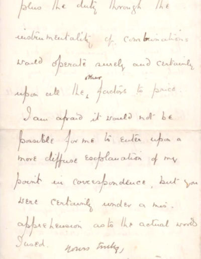 Handwritten Letter from Winston Churchill. 4 Pages dated Oct 26 1905. p4