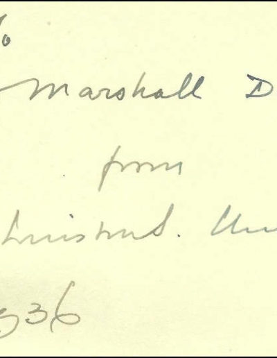 Winston Churchill's Inscription & Signature to Diston, 1936