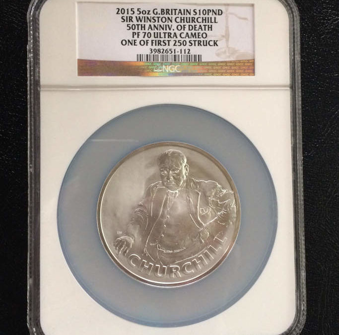 Winston Churchill Silver £10 Coin Ultra Cameo