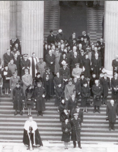 The Queen Leaving St Paul's Cathedral: Churchill's funeral Service Holding the Bound Versions