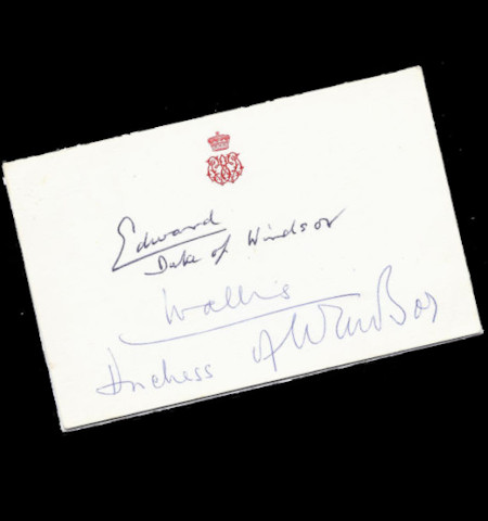 Duke & Duchess of Windsor Signatures